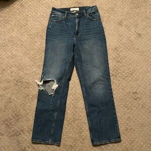 Abercrombie “the ankle straight ultra high rise” jean